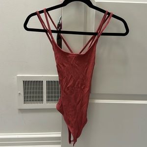 Blue Blush open back body suit